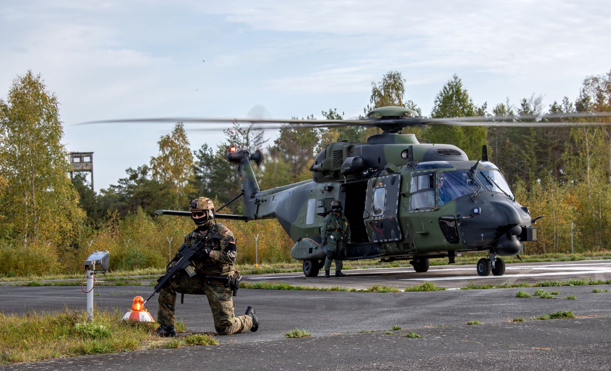 Ein Luftsicherheitsfeldjäger während der Übung ORANGE ROAD 2023. Foto: Bundeswehr / Susanne Hähnel