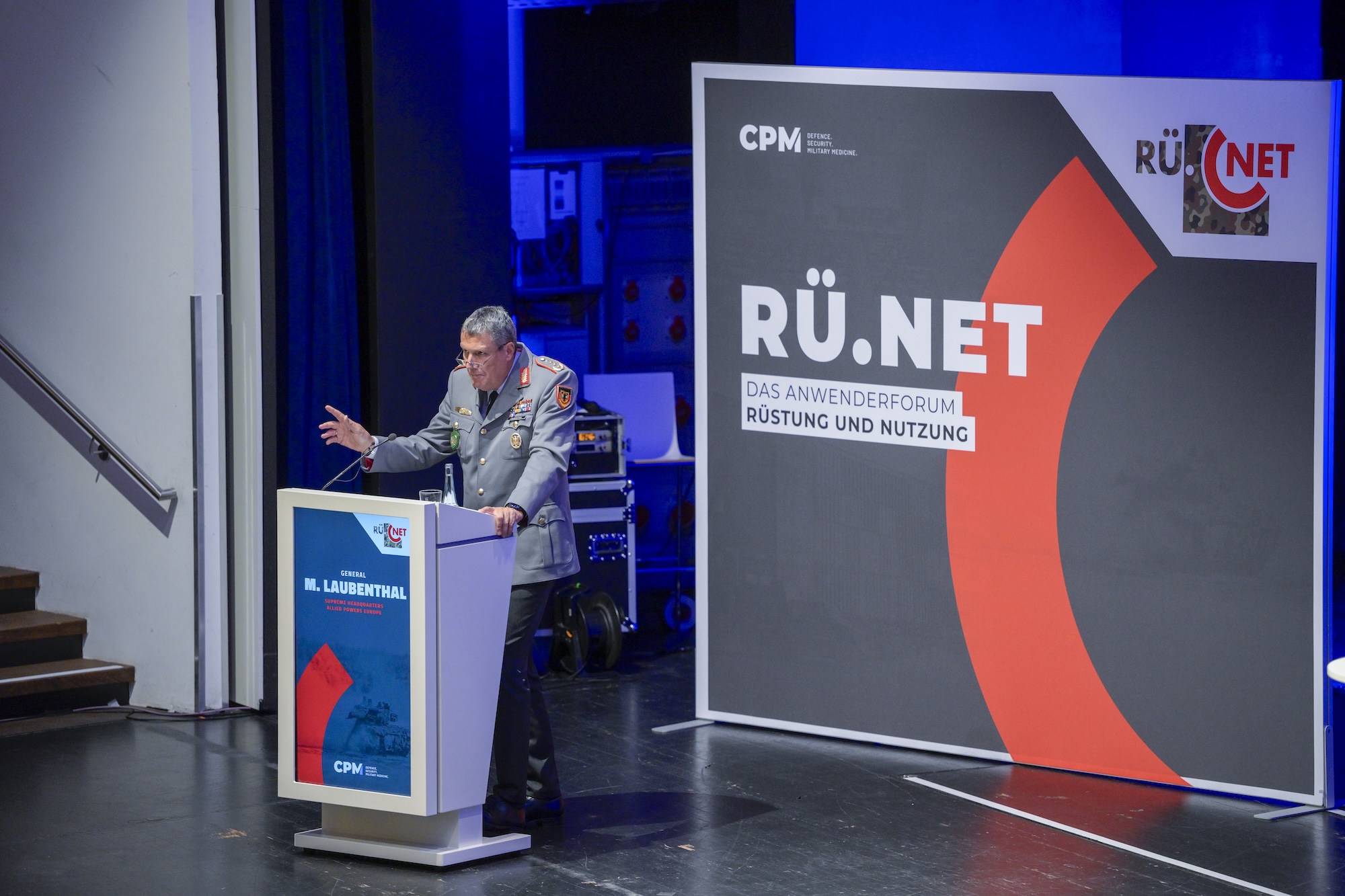 General Markus Laubenthal, Chief of Staff Supreme Headquarters Allied Powers Europe (SHAPE), auf der Rü.Net 2025 in Koblenz.