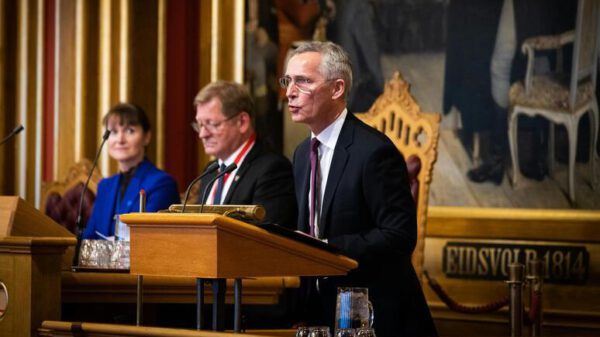 NATO Generalsekretär Stoltenberg bei der 75. Versammlung des Nordischen Rates in Oslo.