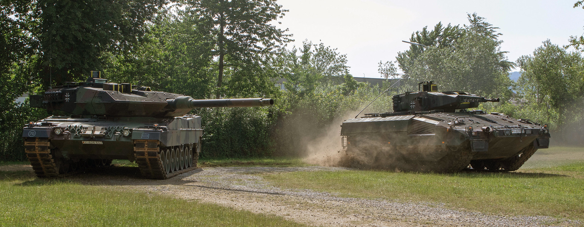 Kampfpanzer Leopard 2 und Schützenpanzer Puma, diese Kombination gilt es eigentlich auch beim MGCS zu bedenken – plus unbemannte Systeme.