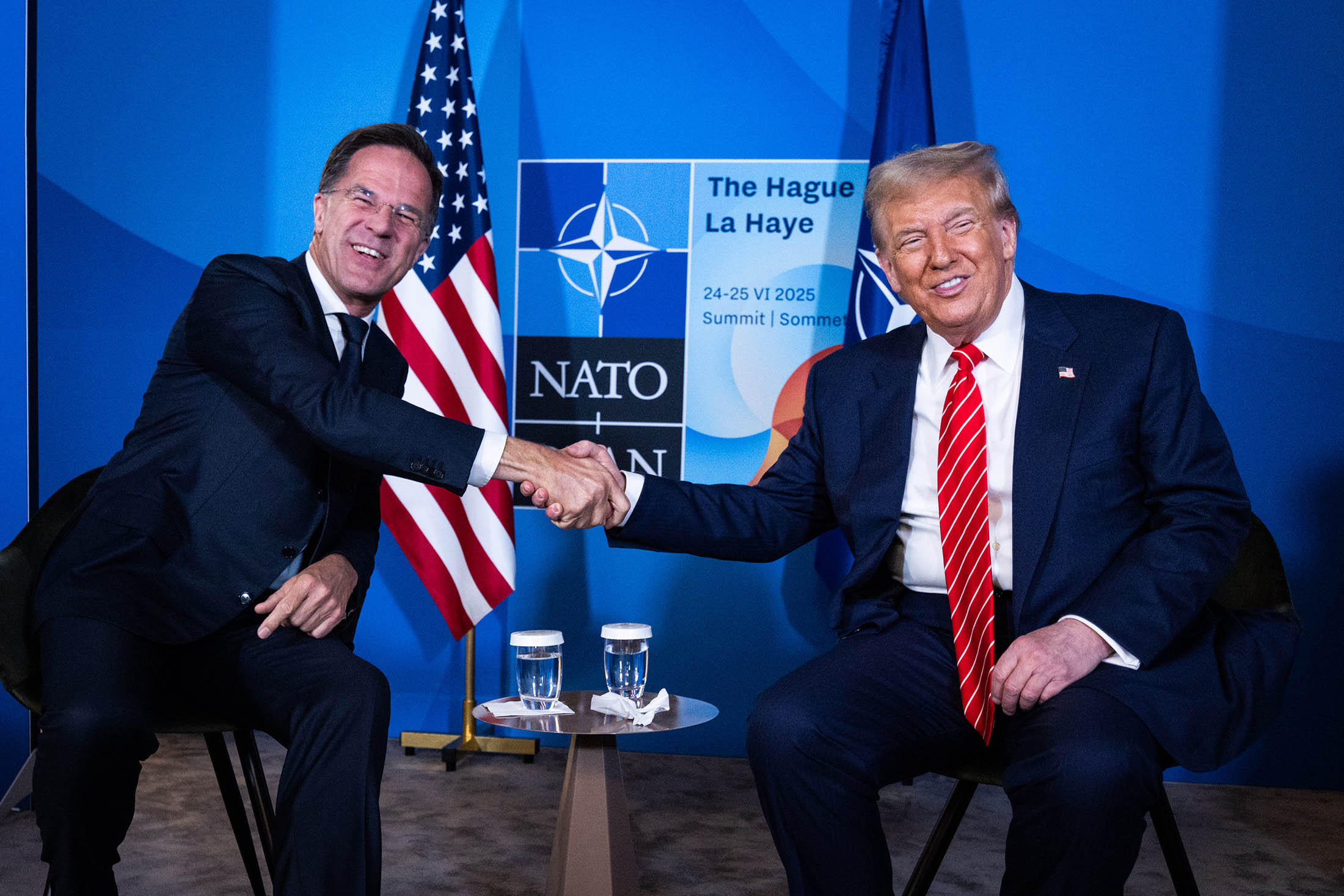 NATO-Generalsekretär Mark Rutte und Donald Trump (Präsident der USA)