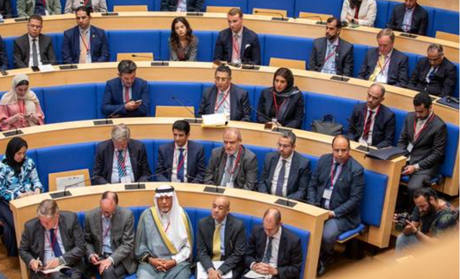 Bild von der 5. Ausgabe der German-Arab Gulf Dialogue on Security and Cooperation, damals mit Vertretern aus Kuwait und dem heutigen Außenminister.