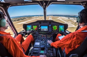 Blick ins H175-Cockpit mit dem HELIONIX-Instrumentenpanel (Grafik- Airbus)