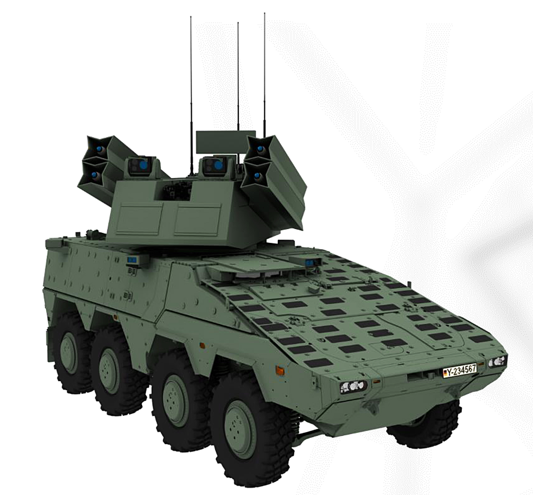 Der Flugabwehrraketenpanzer mit vier IRIS-T Flugkörpern auf Boxer-Basis soll bis 2027 in Serie gehen.