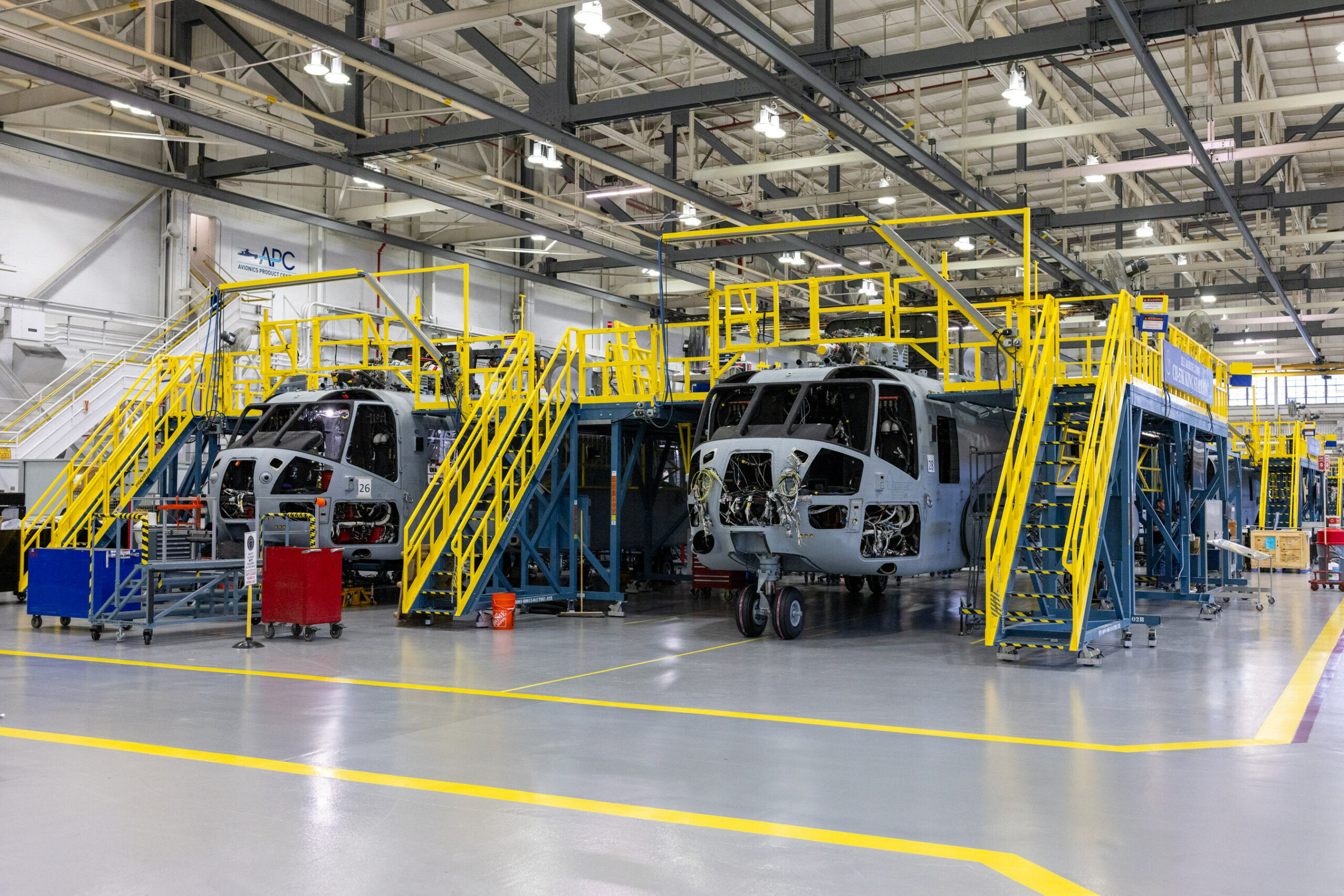 CH-53K-Hubschrauber in der Endmontage am Hauptsitz von Sikorsky Aircraft in Stratford, Connecticut.