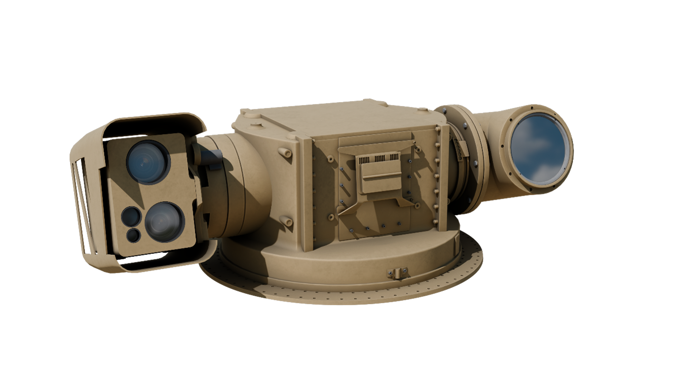 Das Gesamtsystem mit Laser und Optiken.