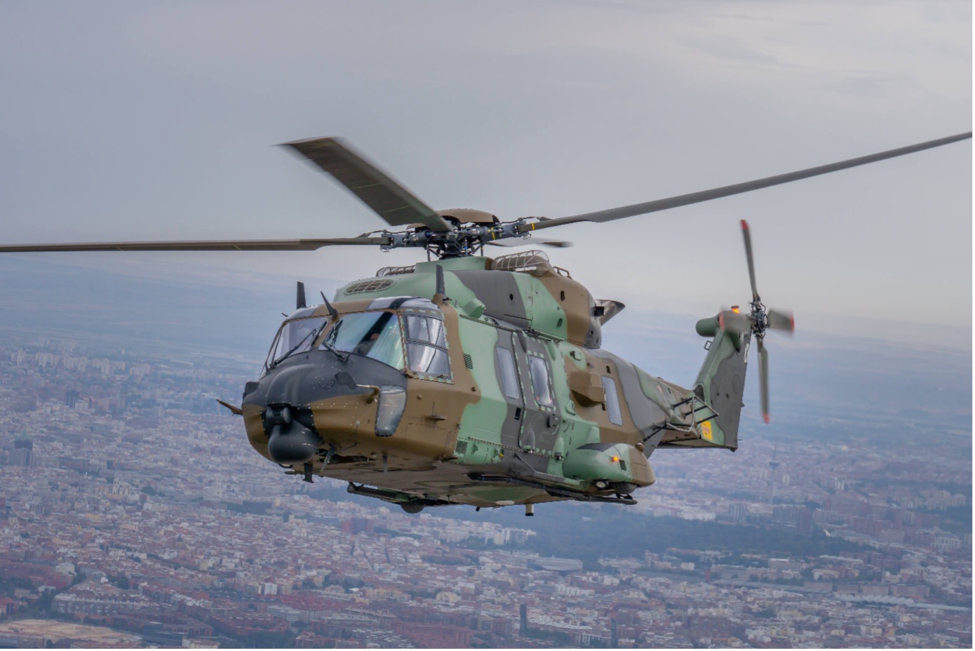 Das neue Selbstschutzsystem von Indra soll in Zukunft unter anderem die NH90 der spanischen Streitkräfte schützen