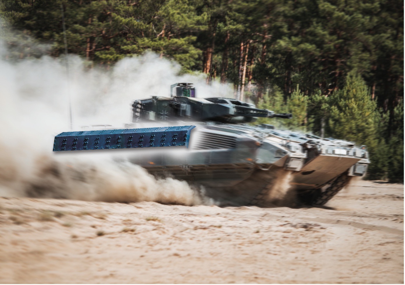 Der Schützenpanzer PUMA mit dem seitlichen Reaktivschutz aus dem Hause DND. (Foto- DND)