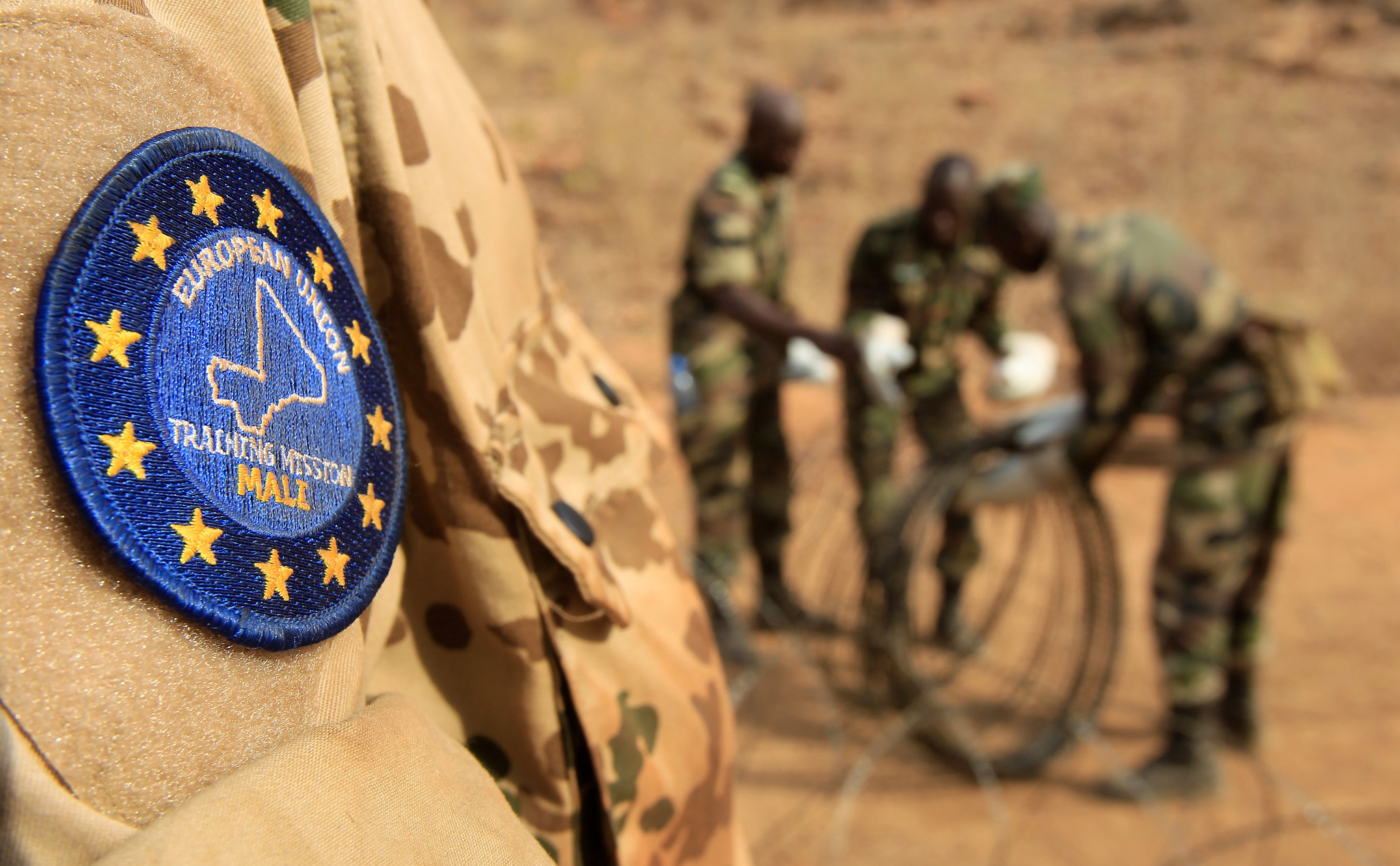 Deutsche Pioniere bilden malische Soldaten im Rahmen der European Union Training Mission to Mali (EUTM) im Koulikoro Trainingscenter aus.