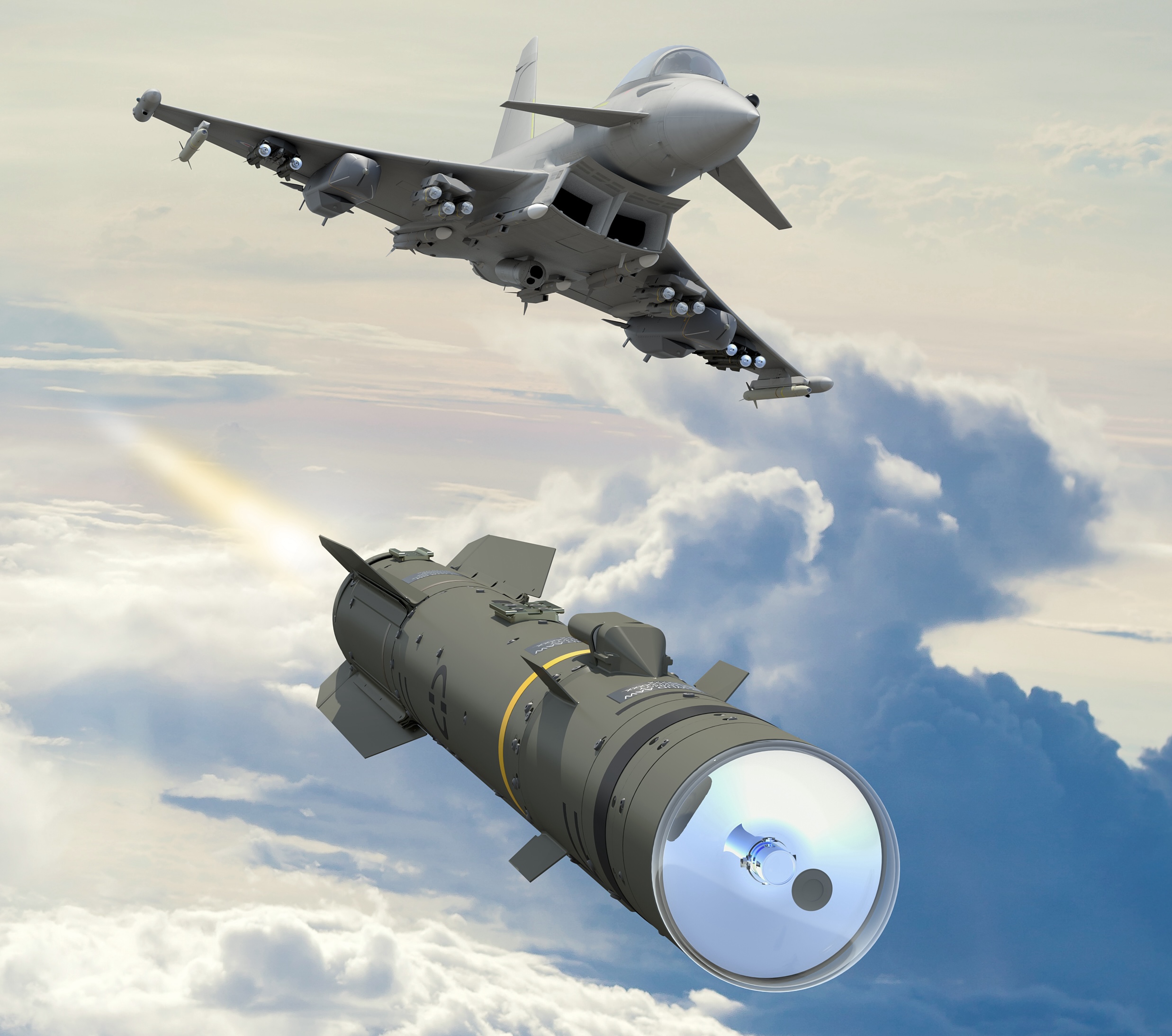Die deutsche Luftwaffe wird mehrere tausend Brimstone 3 Luft-Boden-Lenkflugkörpern für ihre Eurofighter erhalten.