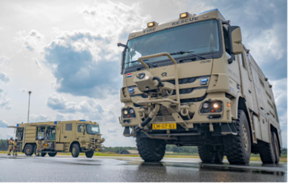 Feuerwehrfahrzeug der niederländischen Luchtmacht von KENBRI. (Foto- NL MoD)