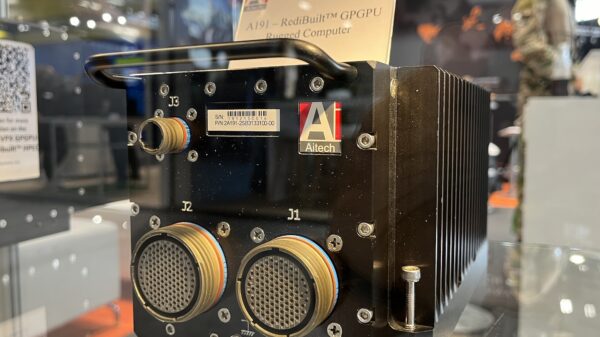 AITECH-Rechner: Der A191 RediBuilt GPGPU Rugged Comupter von AITECH auf der Eurosatory in Paris.