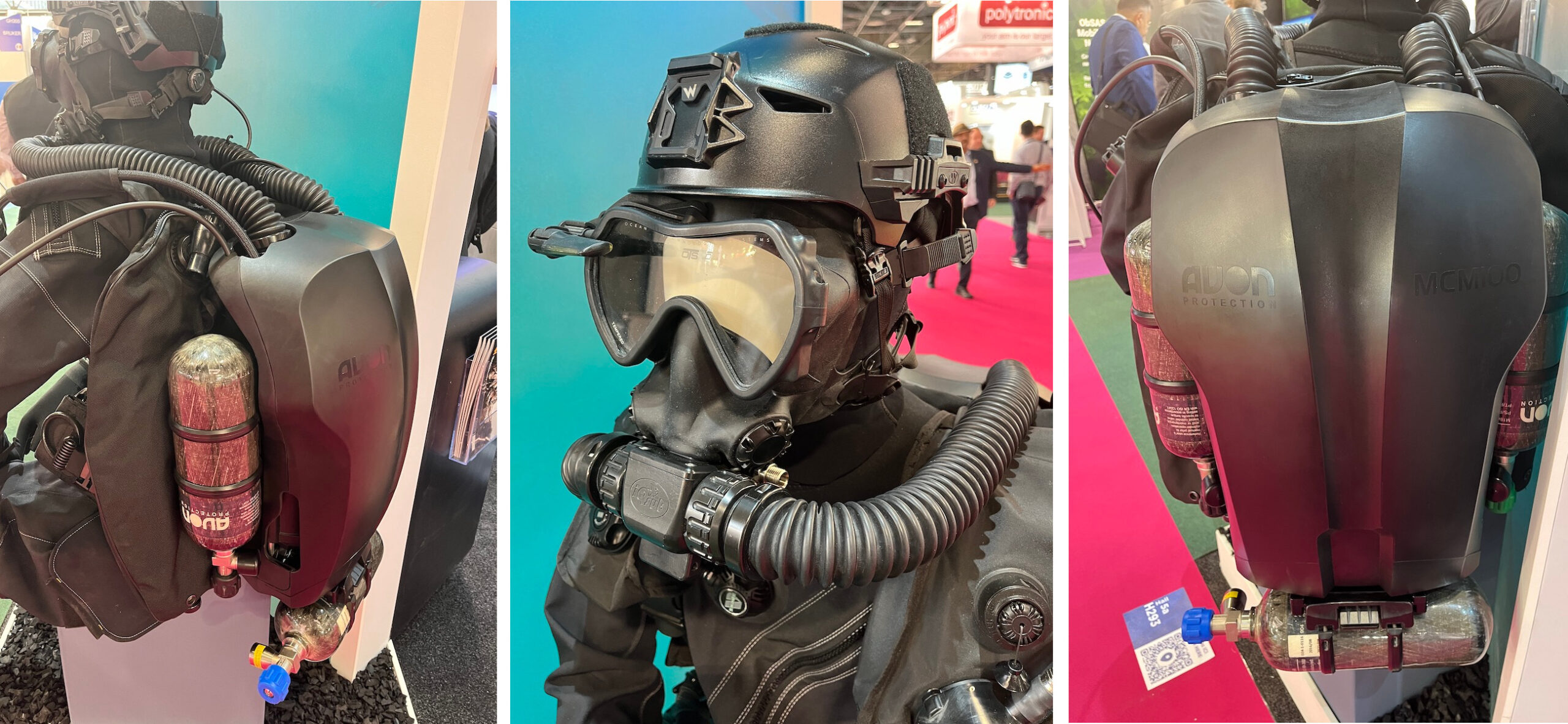 Details des Rebreathers MCM100 von Avon Protection.
