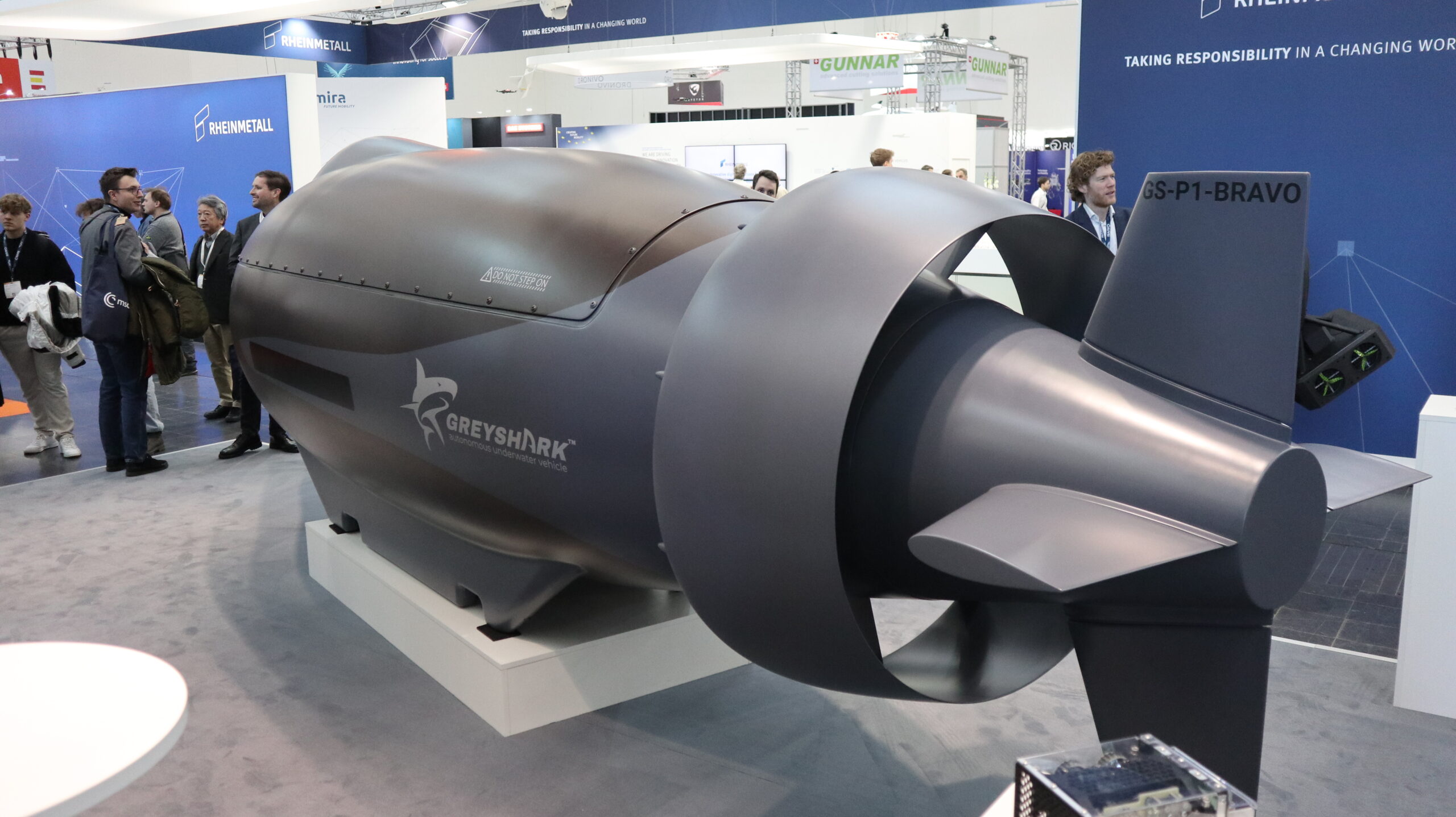 Der Greyshark im Maßstab 1:1 auf der XPONENTIAL Europe 2025 in Düsseldorf.
