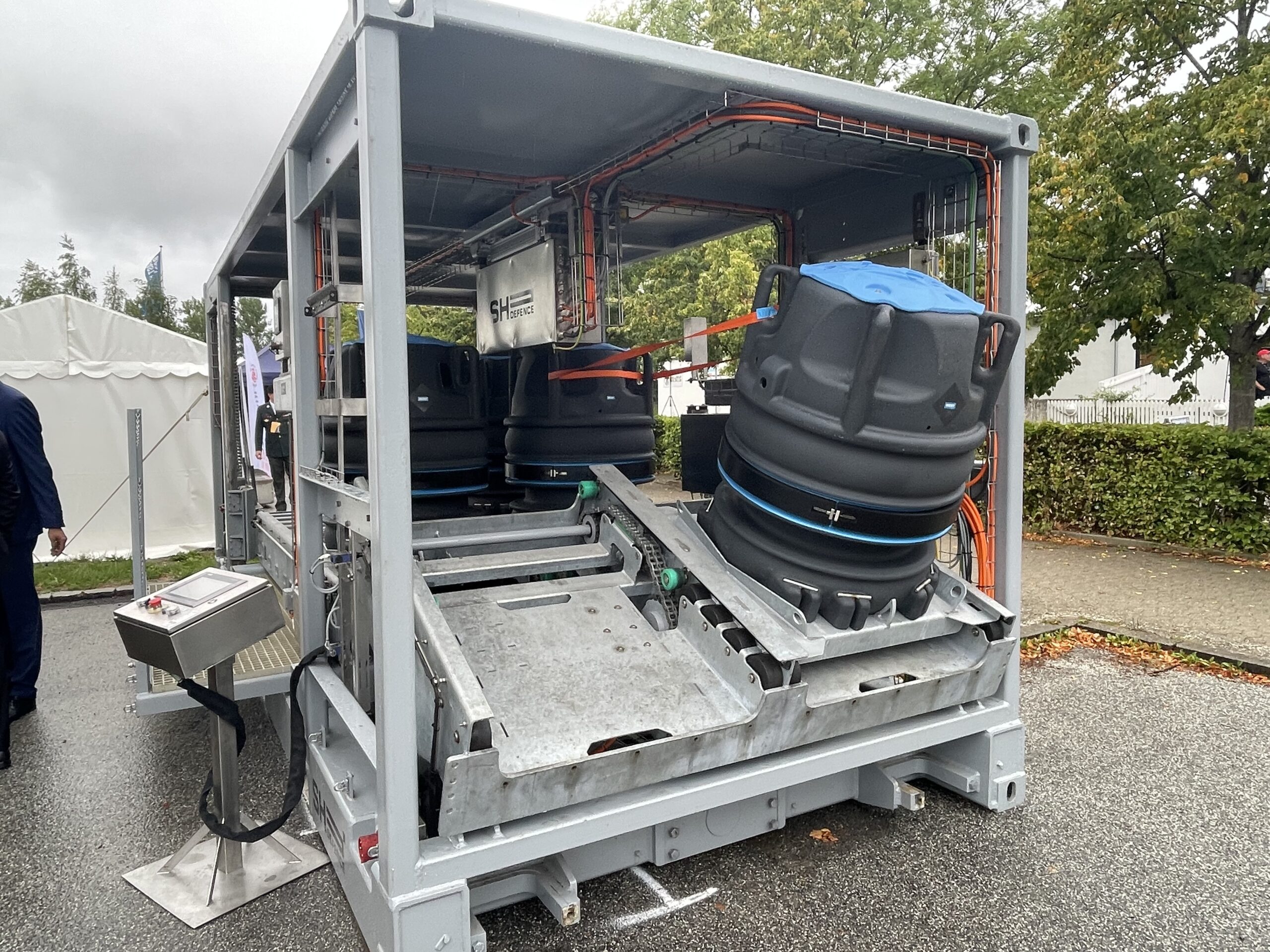 Flexibles Verlegesystem für Seeminen auf der DALO in Dänemark.