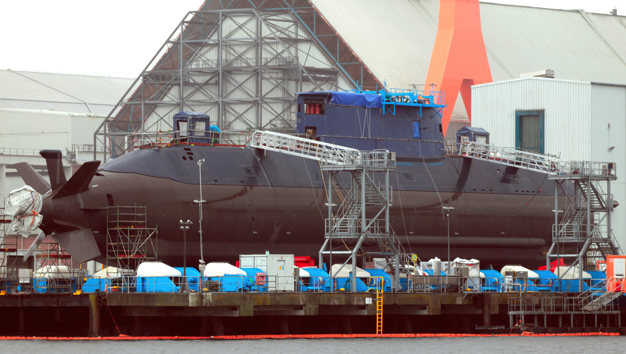 Die jüngst in Kiel fertiggestellte INS Drakon, ein israelisches U-Boot der Klasse Dolphin-II.