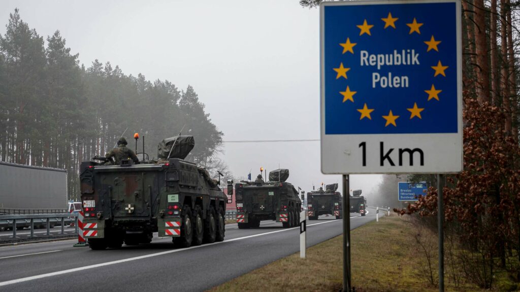 Im Rahmen der Übung Dragon 24 verlegt das Jägerbataillon 91 über Land von Deutschland über Polen bis nach Litauen Bundeswehr:Marco Dorow