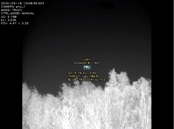 Optischer Track eines UAVs mit der Anzeige aller Parameter. (Grafik- WALARIS)