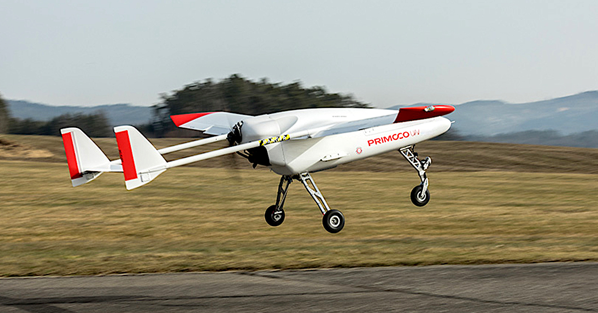 Das unbemannte Flugsystem UAV One 150 von Primoco aus Tschechien.