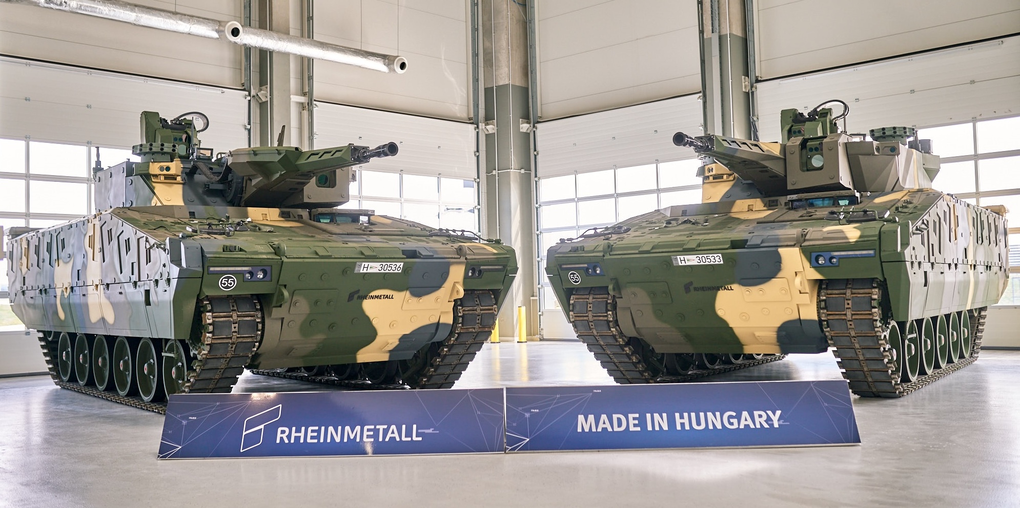 Rheinmetall Ungarn: Zwei Schützenpanzer Lynx KF41 von Rheinmetall – Made in Hungary.
