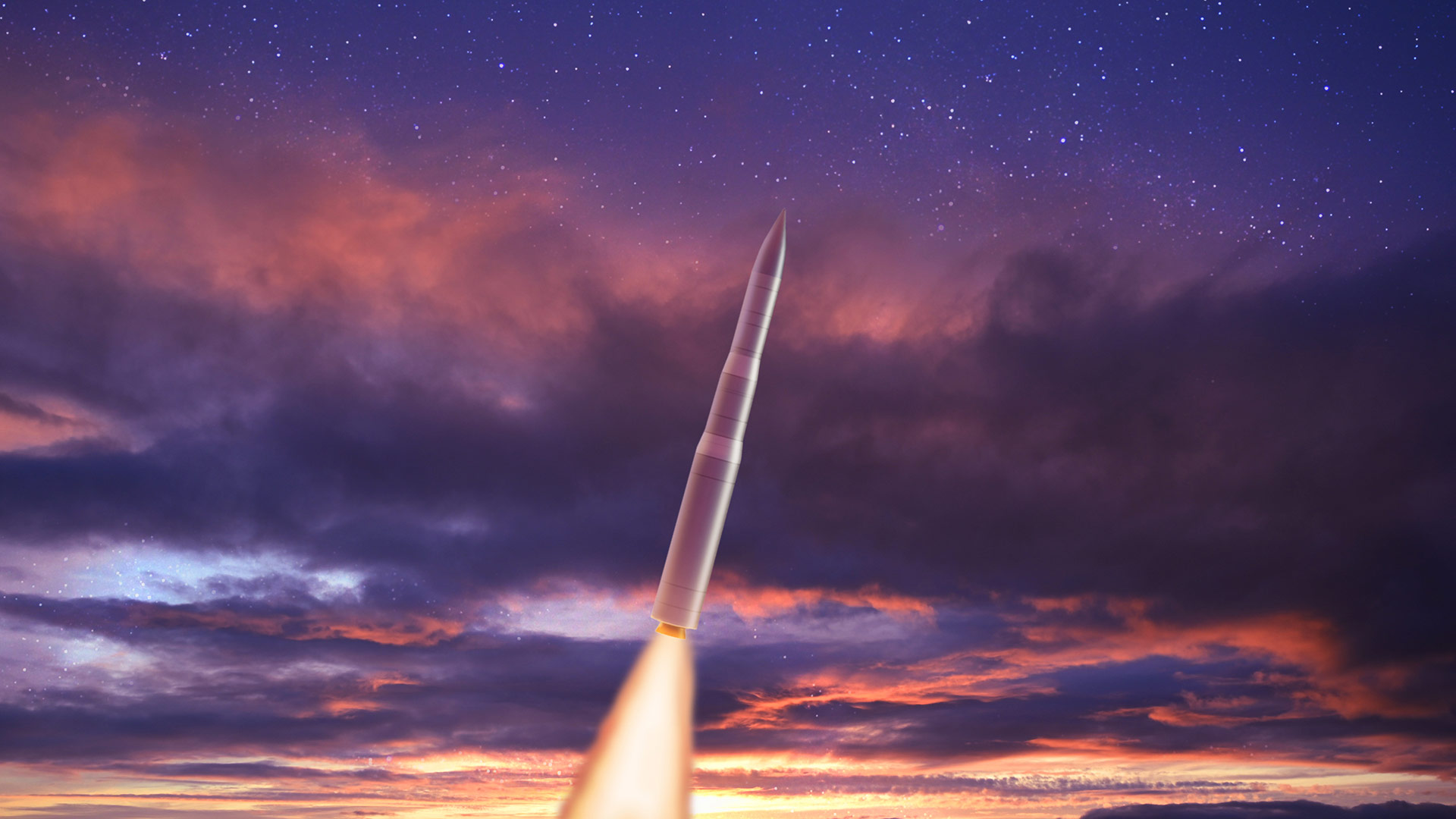 Illustration einer Sentinel-Rakete.