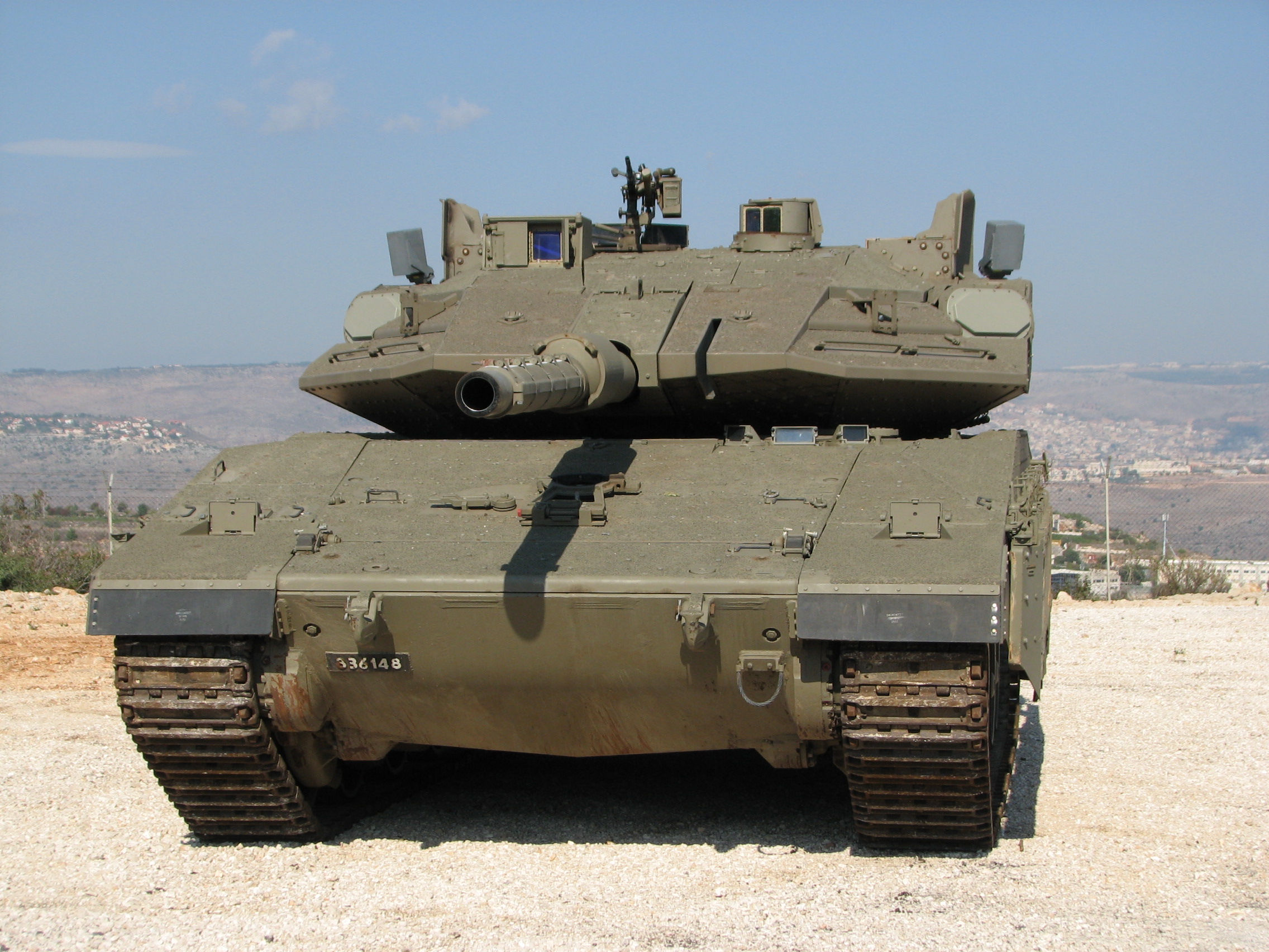 Trophy APS auf einem israelischen Merkava 4 Kampfpanzer.