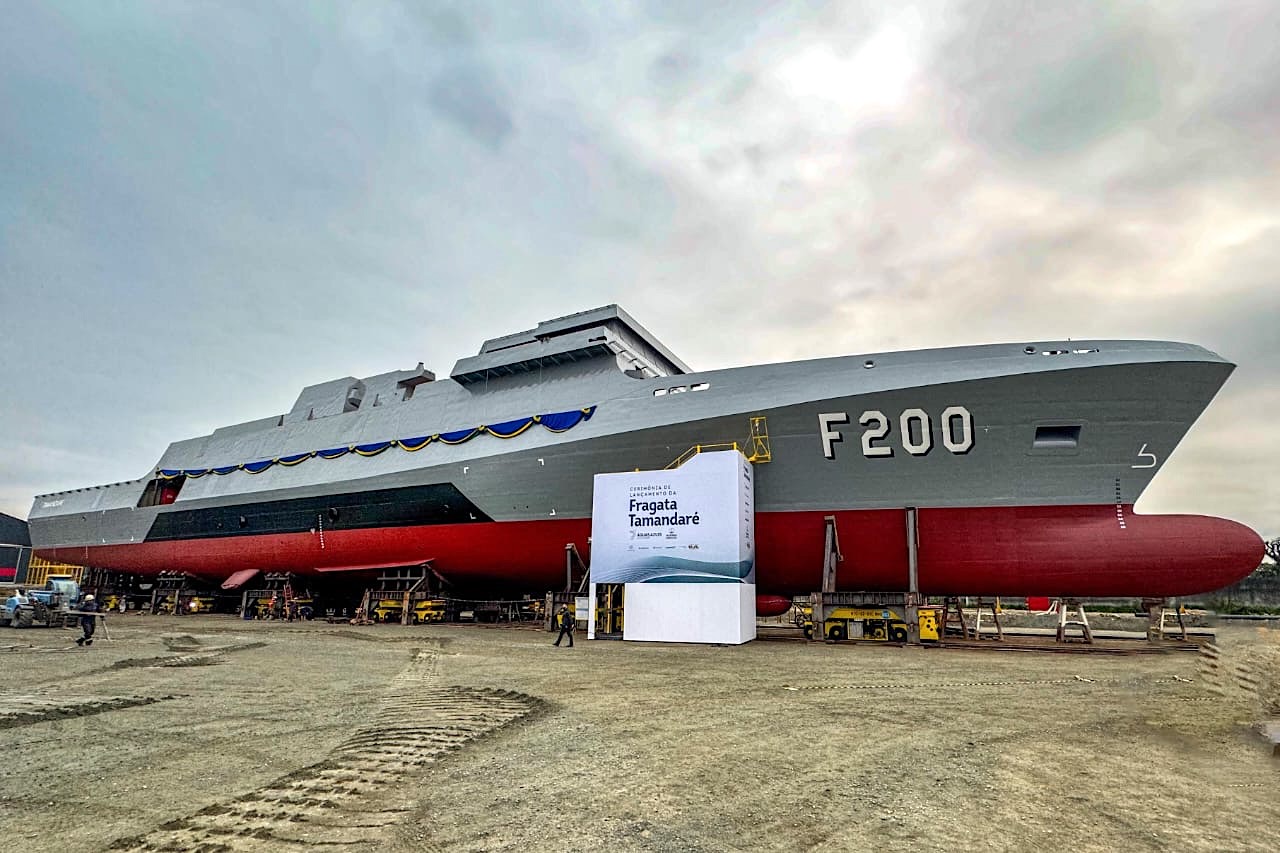 Getauft auf den Namen Tamandaré – die modernste Fregatte für Brasilien aus dem Hause thyssenkrupp Marine Systems (TKMS).