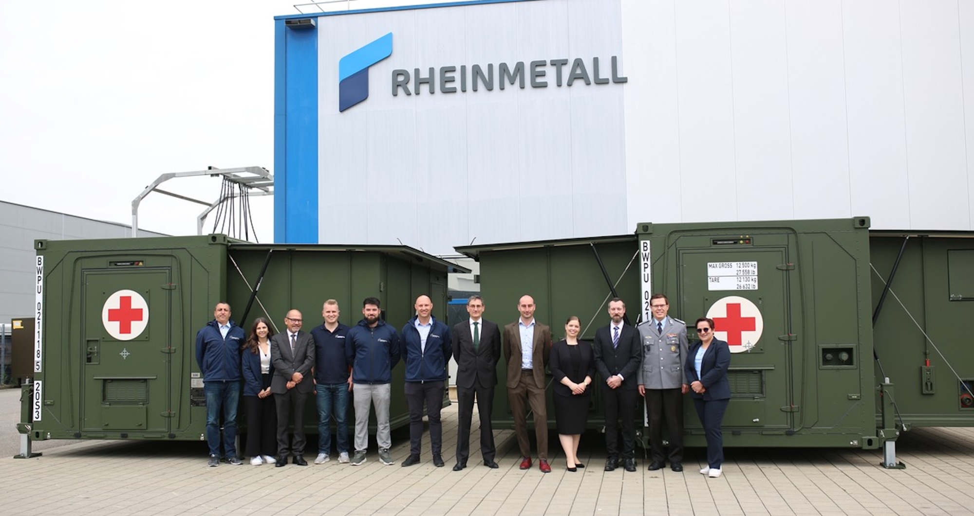 Gestern übergab Rheinmetall die ersten der neuen Sanitätscontainer an die Bundeswehr.