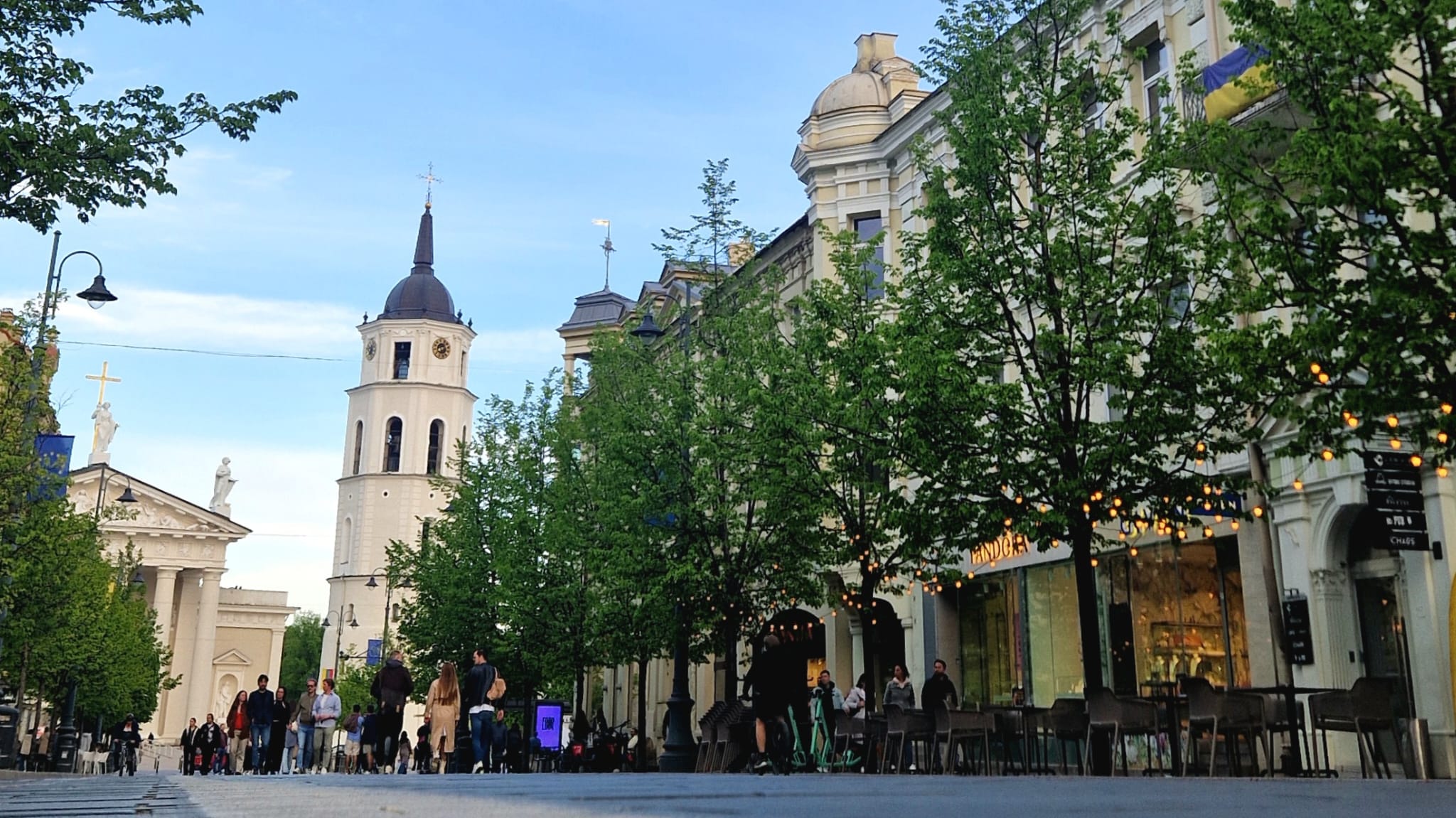 Straßenzug in Vilnius.